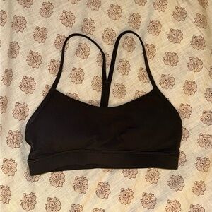 Lululemon Charcoal Flow Y Bra Nulu